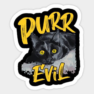 Cute Cat Purr Evil Sticker